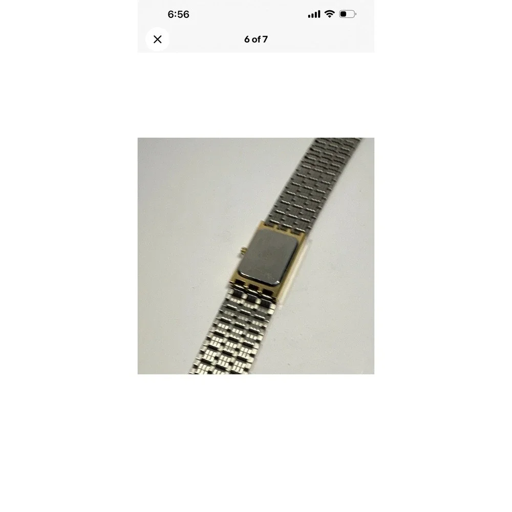 Elgin Diamond Quartz Womens Dress Analog Gold Tone Rectangle Bracelet Watch Mens
